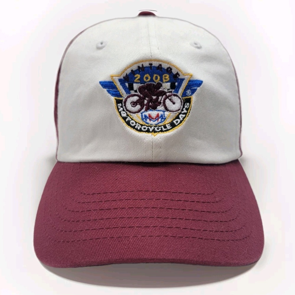 2008 AMA Vintage Motorcycle Days Rally Hat Unstructered Strapback Cap‎